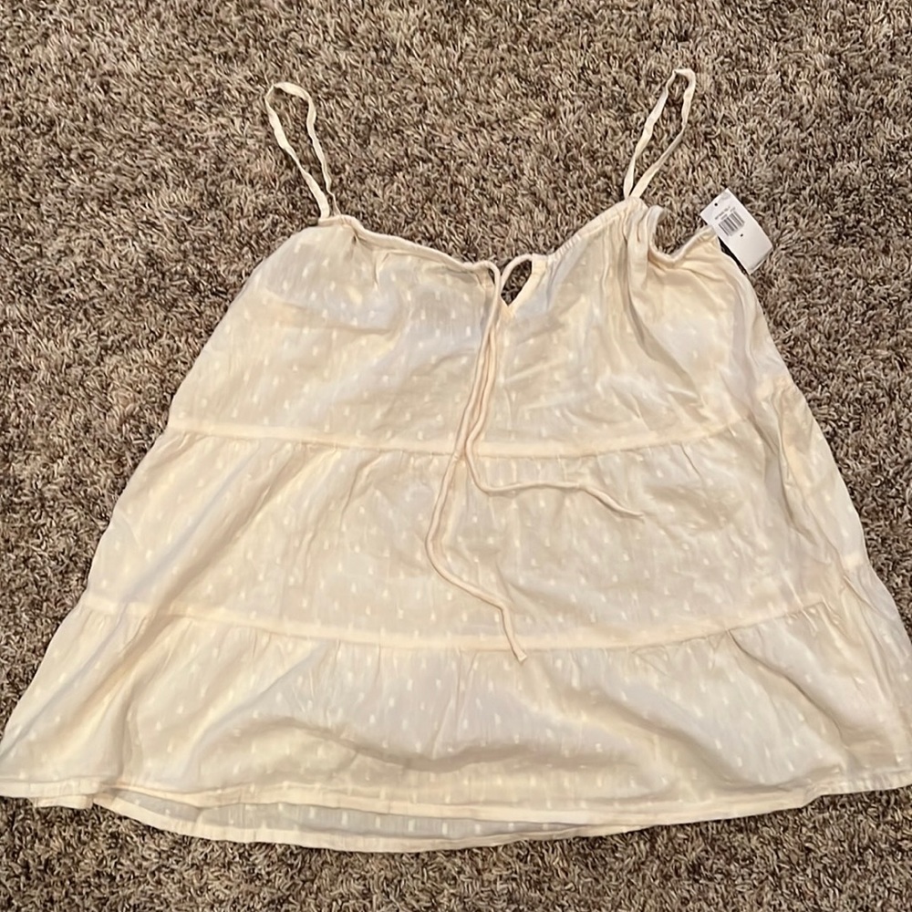 Cream tank top blouse